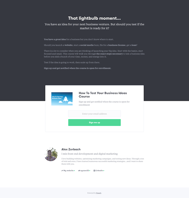 landing-page screenshot