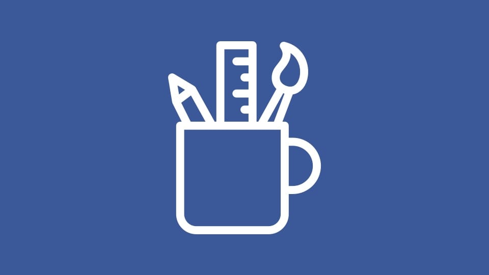 Pen and ruler in coffee cup icon