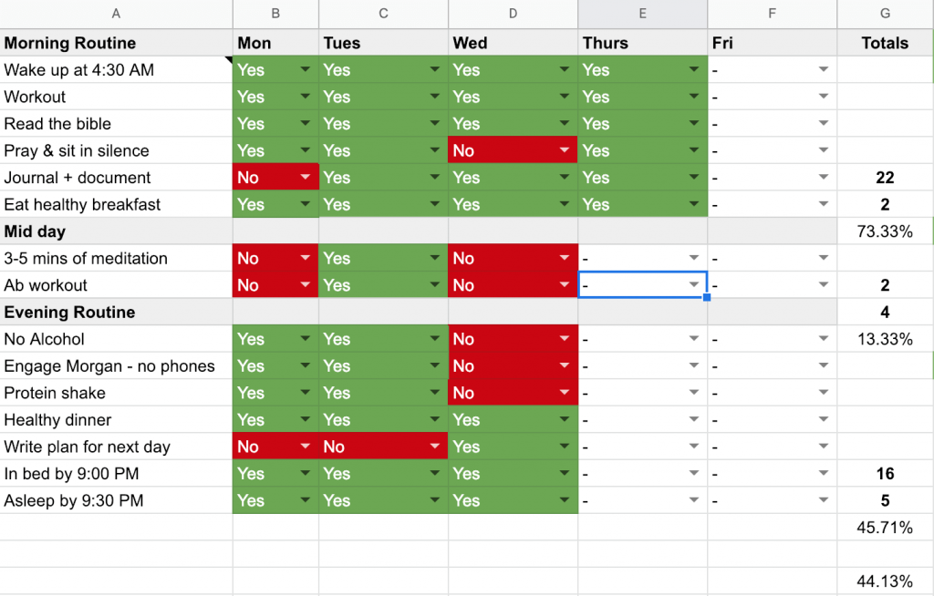 The Daily Habit Tracker Spreadsheet - Hold Yourself Accountable