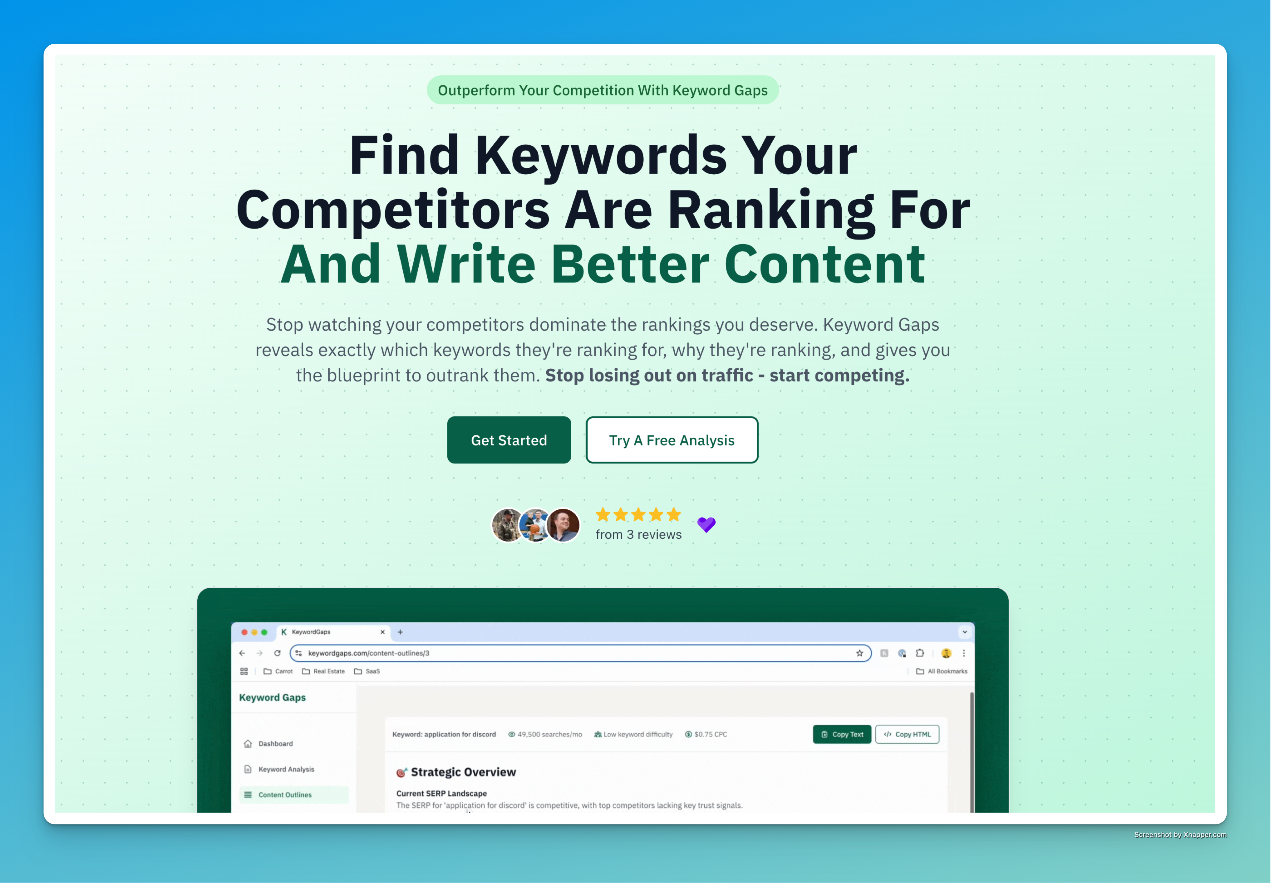 keyword gaps home page